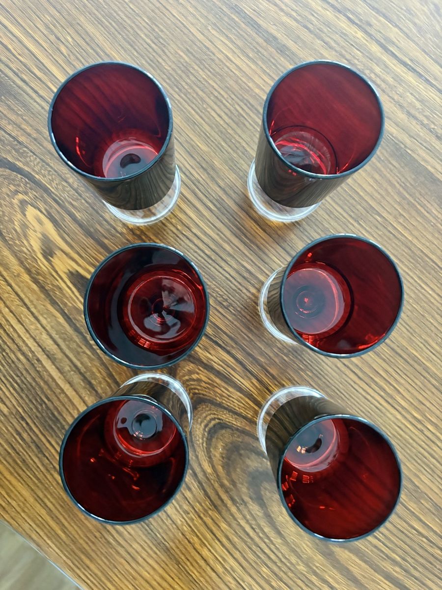 Bicchieri: 6 verres Luminarc rouge  – Usato da Fribourg venduto da bappenzell 1