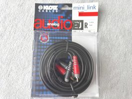 Kabel Cable PRO 2x Mono-Jack to 2x RCA 6m **NEU**