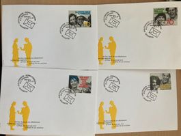 Schweiz 1997 Satz Ersttagsbriefe Post Näherkommen Menschen
