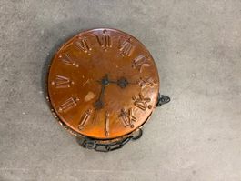 Kupfer Wanduhr im Vintage-Look, Durchmesser 30cm