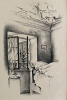 Otto Baumberger "Stübchen in Pestalozzis Haus"  LITHOGRAPHIE