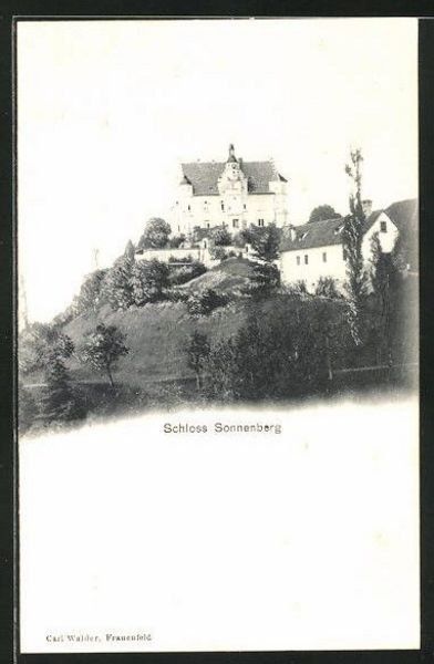 Ansichtskarten: Schloss Sonnenberg, Phototypie um 1900 – Gebraucht aus Frauenfeld von POML