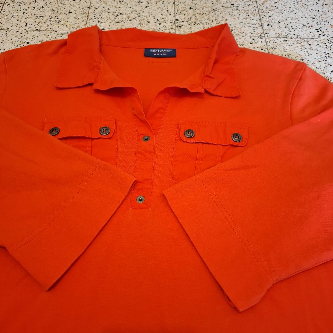 Camicette: Saint James Blouse rouge corail - Taille 48 / L – Nuovo (secondo la descrizione) da Le Locle venduto da QUALI-PRIX 3