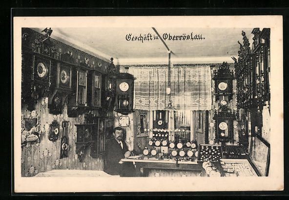 Cartoline postali: Thierstein-Oberröslau, Geschäft des Uh – Usato da Berlin venduto da bartko-reher