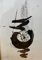 Susanne Hoffmann abstrakte Komp. 31 x 22 cm Druck signiert
