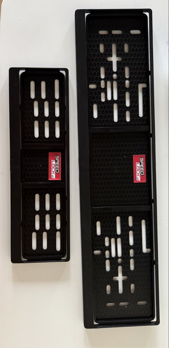 Wandhalterungen: Kennzeichenhalterung Set schwarz 2 Stck Speed Lo – Neu (gemäss Beschreibung) aus Muttenz von and_wg6d