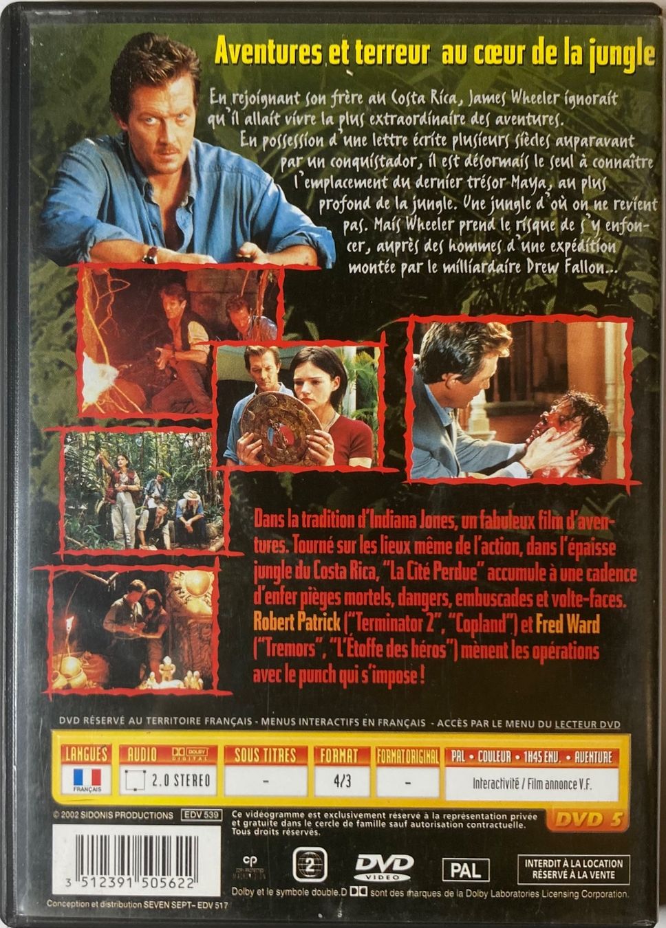 Tutti i DVDs: FRED WARD / ROBERT PATRICK - LA CITÉ PERDUE (LA MALÉDICTION – Usato da Poliez-Pittet venduto da Newtown-Records 1