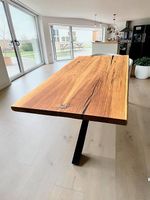 Esstisch Eiche Massiv 216cm Baumkante Unikat inkl. Gestell