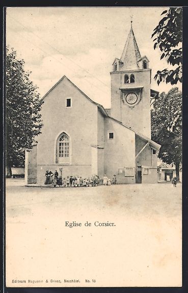 Cartoline postali: AK Corsier-sur-Vevey, L'Eglise – Usato da Berlin venduto da bartko-reher