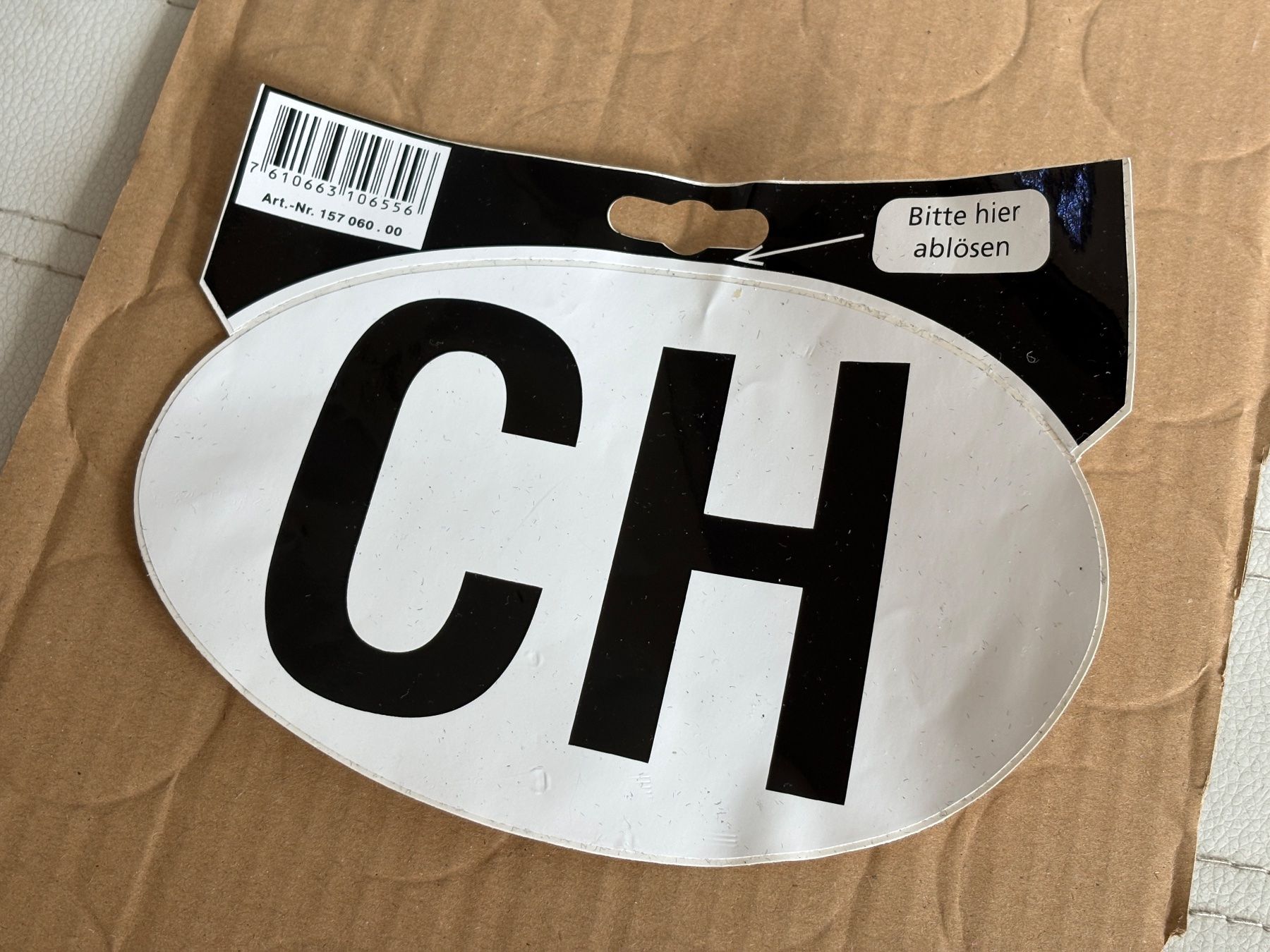 Sticker: CH Kleber Autoaufkleber oval – Nuovo e nell'imballaggio originale da Dietikon venduto da The-Star-Shop