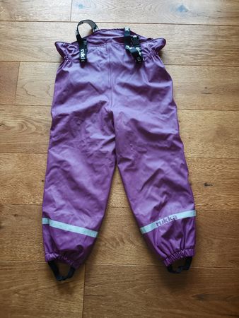 Regenhose Rukka violett Grösse 128 guter Zustand