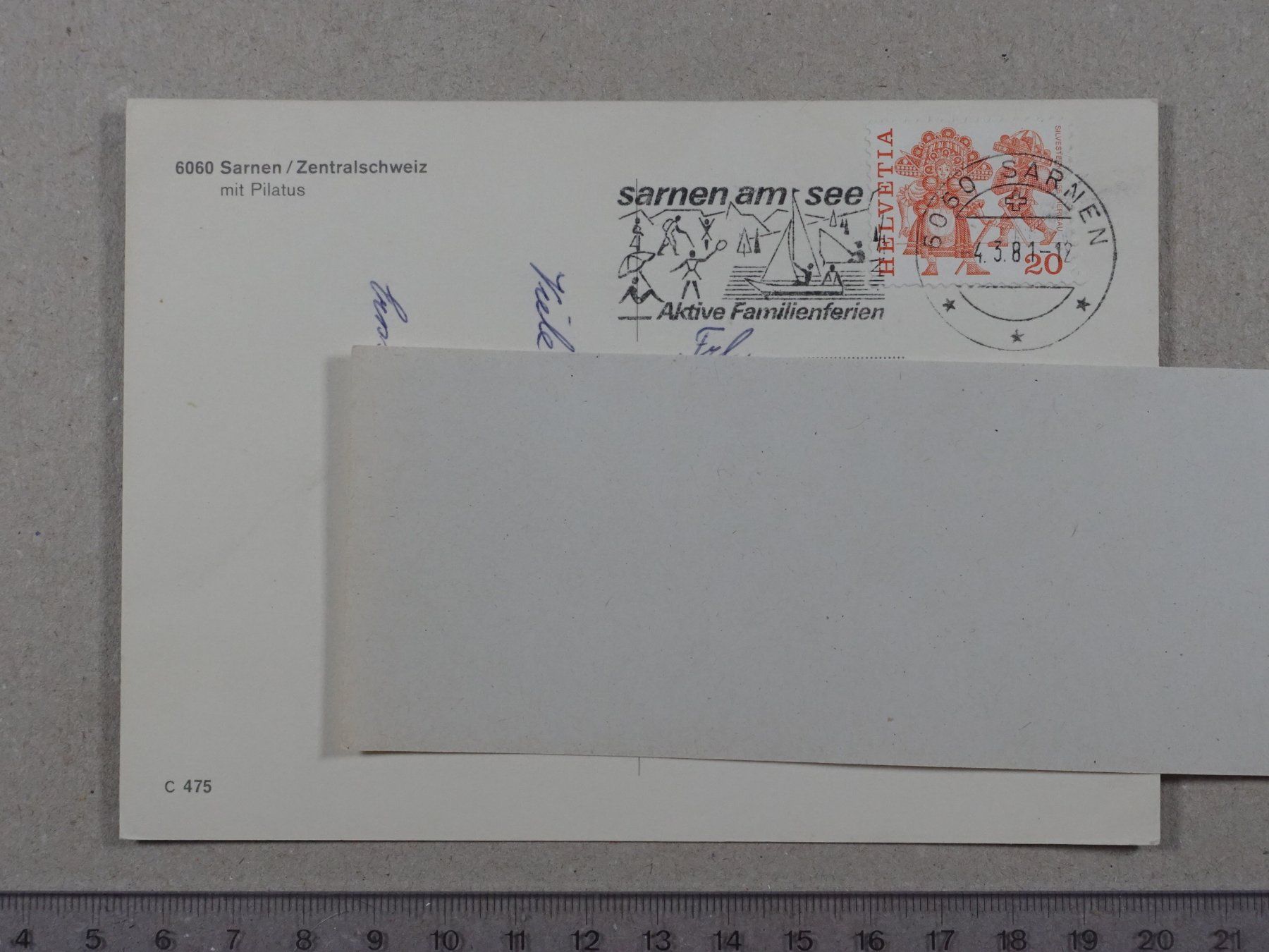 Cartoline postali: Sarnen, 1981, Pilatus – Usato da Lenzburg venduto da fh1 1