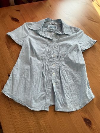 STREET ONE Sommer Bluse,  hellblau gestreift, Gr.  36