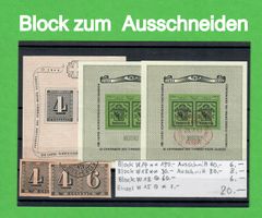Blocks zum Ausschneiden W14 +W 18 Die Blocks mit oben  Falz