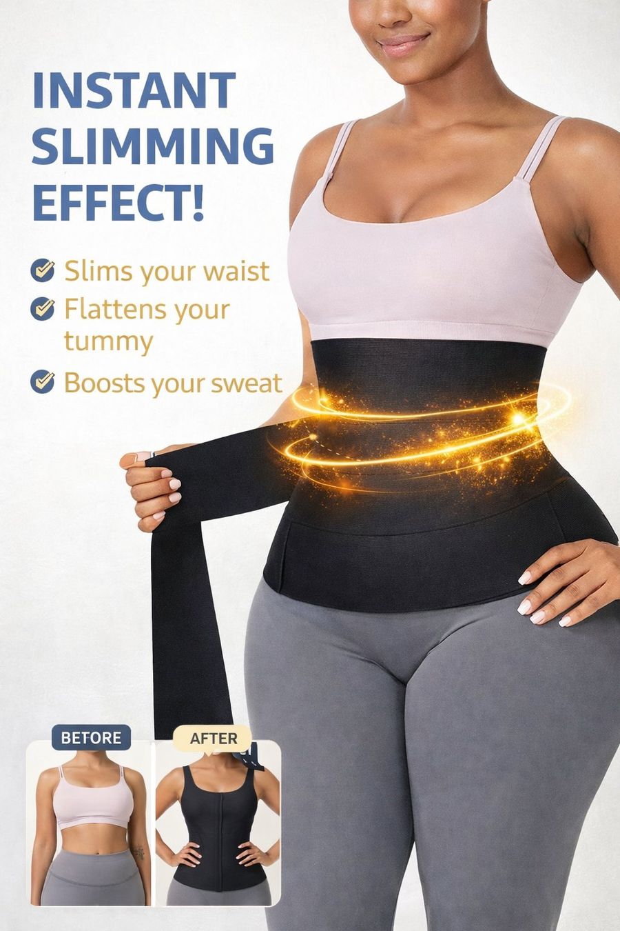 Cinture: Bandage Tummy Sweating Wrap Plus Size Workout Taille Tondeus – Nuovo e nell'imballaggio originale da La Chaux-de-Fonds venduto da dip_n255 5