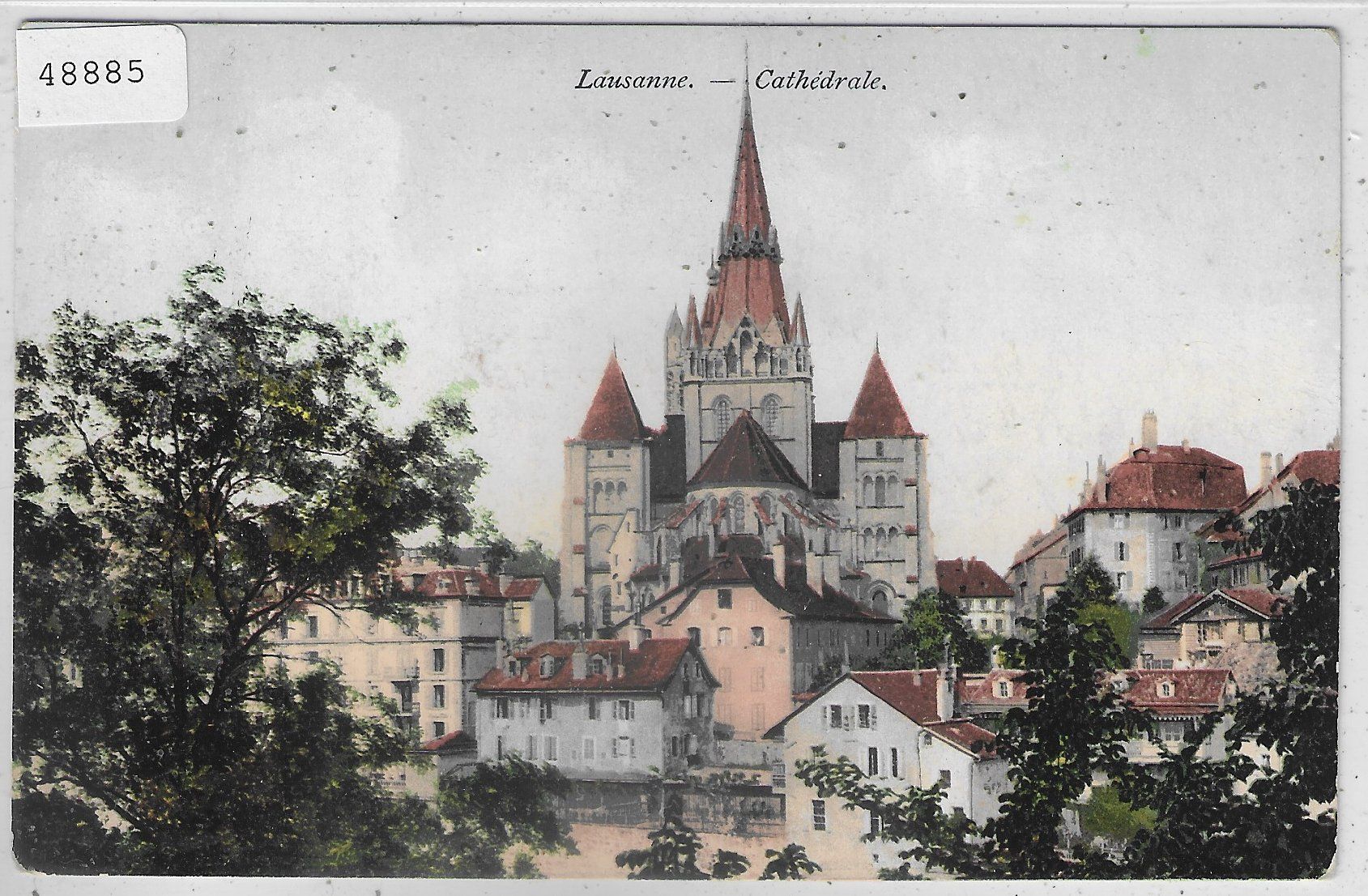 Ansichtskarten: Lausanne - Cathedrale - Litho – Gebraucht aus Ettingen von Kartenplanet