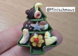 Tannebaum Teller mit Keksen, Handgemacht. Auch für Maileg