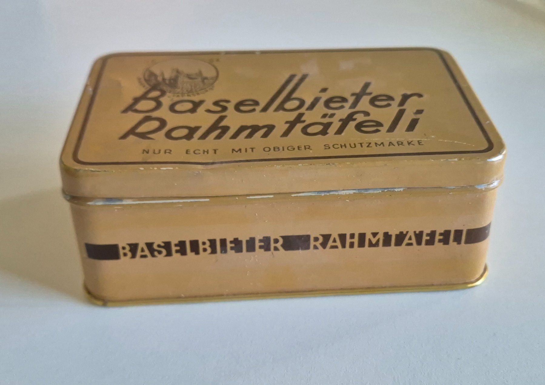 Dosen: Blechdose antik, Baselbieter Rahmtäfeli – Gebraucht aus Illnau von Bab58blau