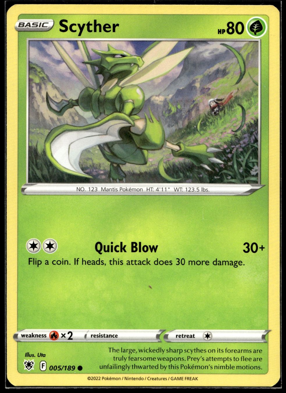 Pokémon Sammelbilder & Trading cards: Scyther (ASR EN 005/189) – Gebraucht aus Affoltern am Albis von Chiesa_5