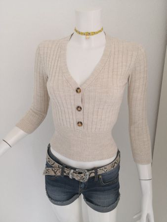 🤩MANGO STRICK PULLOVER BEIGE & KNÖPFE NEU & D&G P.