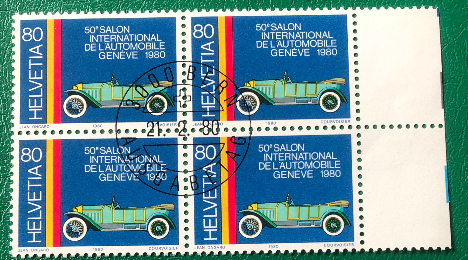 Tutti i francobolli: 4 er Block Nr. 639 mit ETStempel Bern    – Usato da Aarau venduto da Billa007