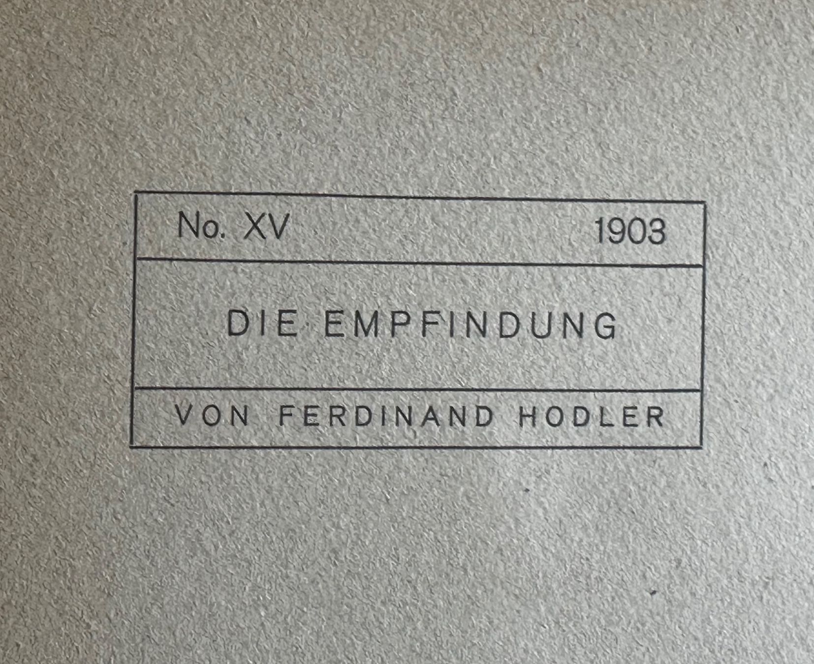 Grafica & Litografie: Ferdinand HODLER "Die Empfindung" 1903 – Usato da Grellingen venduto da luxuskunst 2