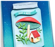 Neues Stanzschablonenset Pilz und Haus in Weck-Glas