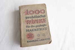 Antikes Haushalt Tip Buch von 1927 aus Chur