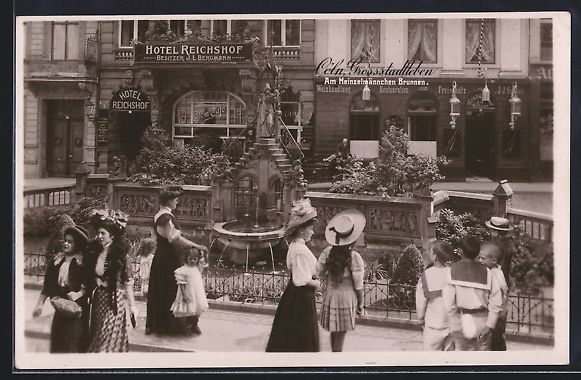 Cartoline postali: Köln, Flaneure am Heinzelmännchen-Brun – Usato da Berlin venduto da bartko-reher