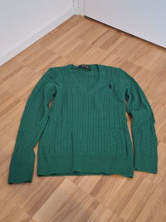 Damen Pullover Polo Ralph Lauren Gruen Grösse S Cable Knit