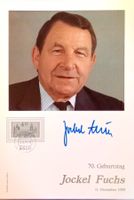 Jockel Fuchs 1919-2002 Autogramm Sammelkarte 18x26cm