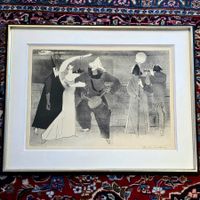 Charles Hindelang *Fasnacht*. Orig-Lithografie. Handsigniert