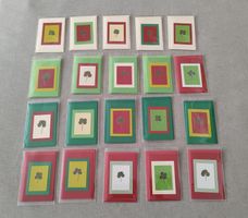 20 Mini Karten mit echt Klee-75% Rabatt!