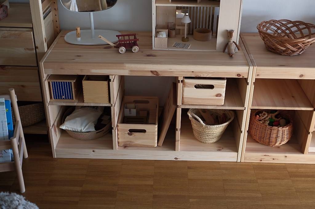 Ikea Étagères: Ikea Trofast Regalrahmen mit Holzboden – D'occasion à Binningen par kam_r575