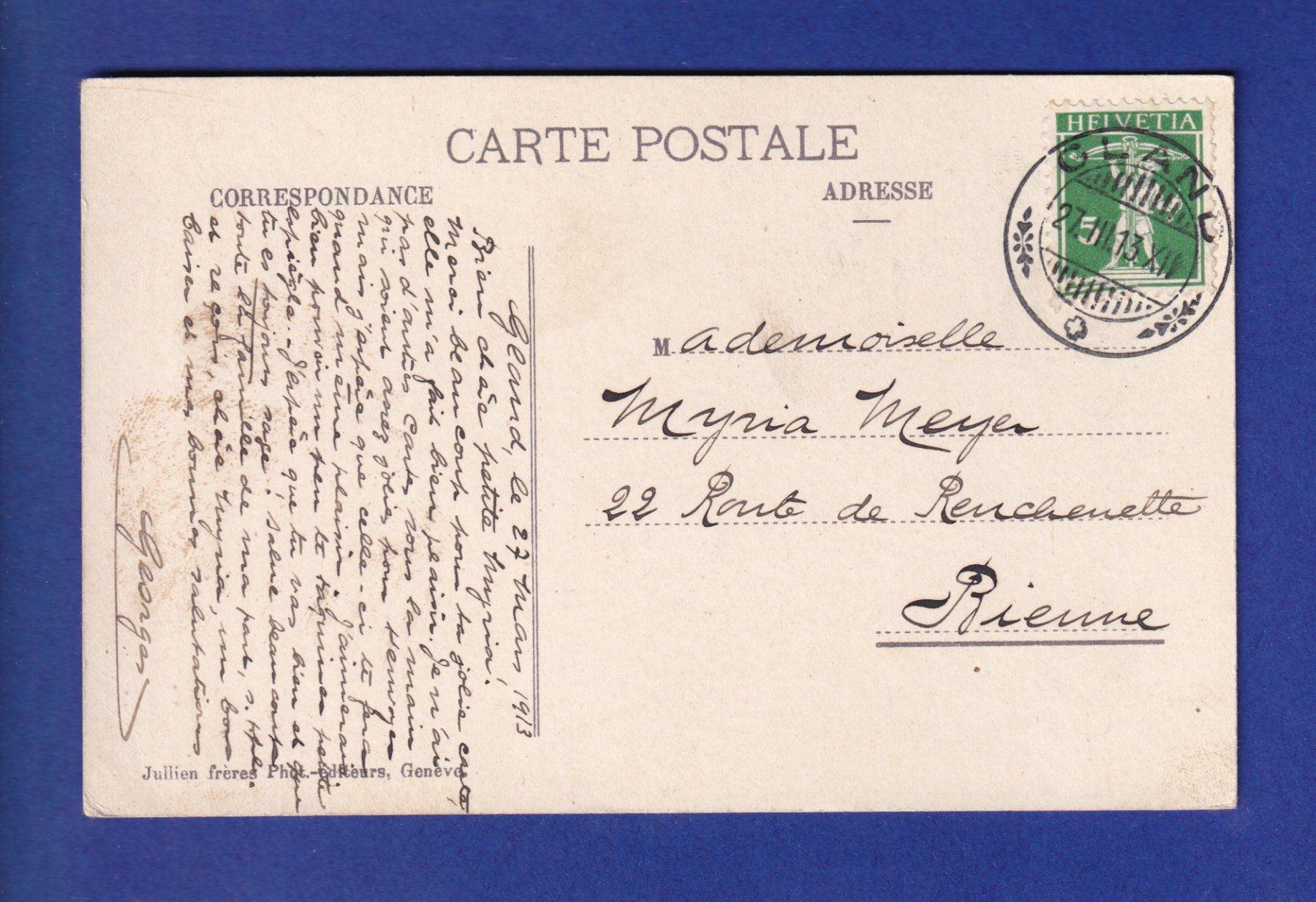 Cartoline postali: OISEAU - Cygnes et petits – Usato da Pully venduto da nicecards-shop 1