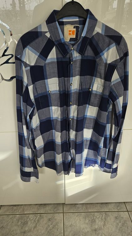 Hugo Boss Camicie: Blaues Herrenhemd Gr. XL Baumwolle Boss Orange – Usato da Gossau ZH venduto da Goes05 6