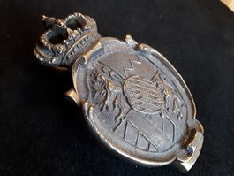 Antike Messing Briefkklammer mit Wappen Ca 1850