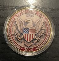 Medaille Amerika USA established 1776 Geschenk Sammler Deko