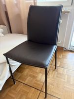Leather Dining chair dark brown  good condition