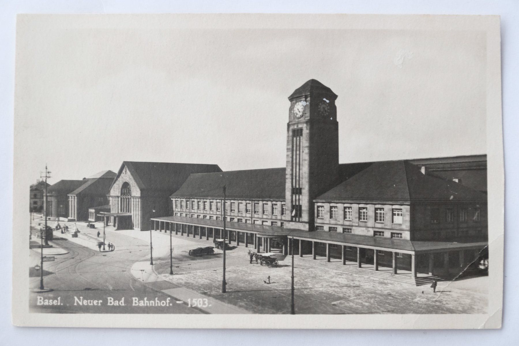 Cartoline postali: Ansichtskarte Basel Neuer Bad. Bahnhof um ca. 1910 – Usato da Ehrendingen venduto da nicoro50