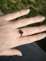 Granat Ring Silber 925 verstellbar neuwertig