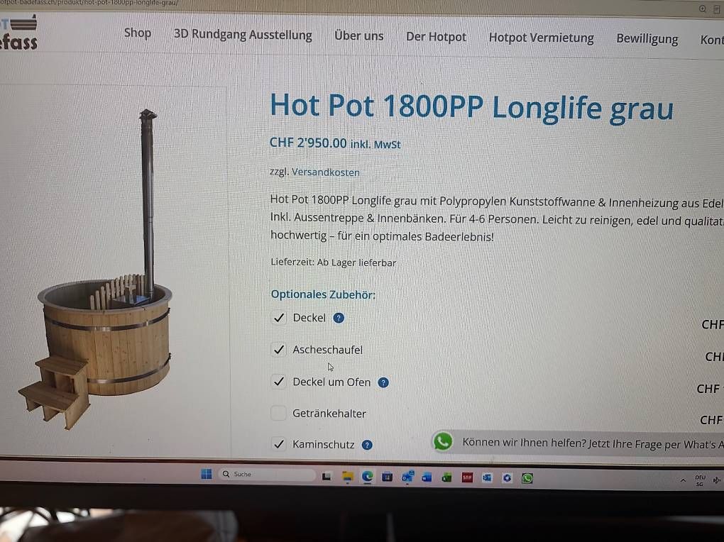 Whirlpool: Grosser Hotpot mit Innenwanne – Usato da Dürrenäsch venduto da elt_kl7m 3