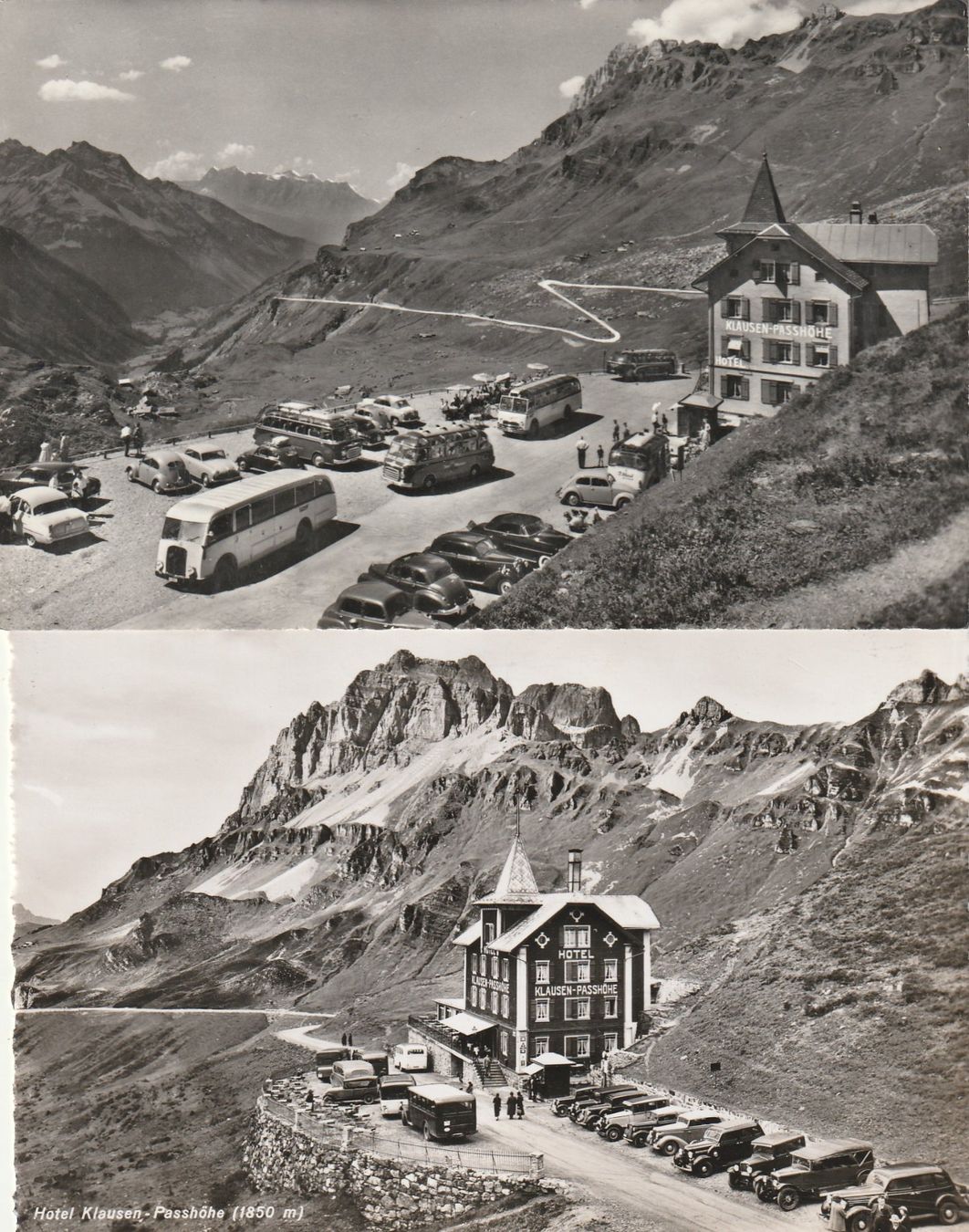 Cartoline postali: 2 Karten Hotel Klausen-Passhöhe – Usato da Rorschacherberg venduto da fratovi2