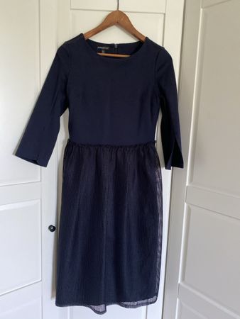 Navy Apart dress EU 36 size. Fall season dress.