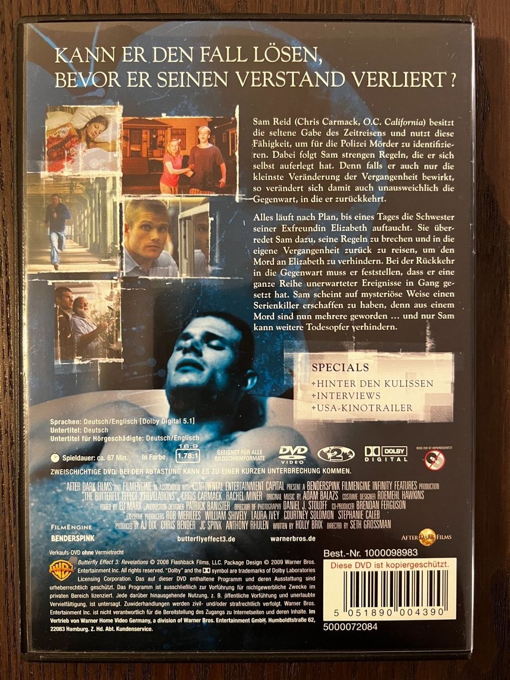 Tutti i DVDs: Butterfly Effect 3 – Usato da Zürich venduto da FilmFreunde 1