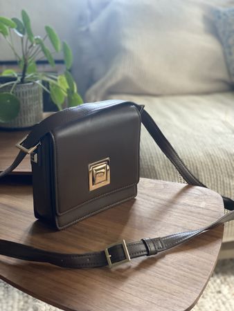 Max Mara Schulter Leder Tasche braun