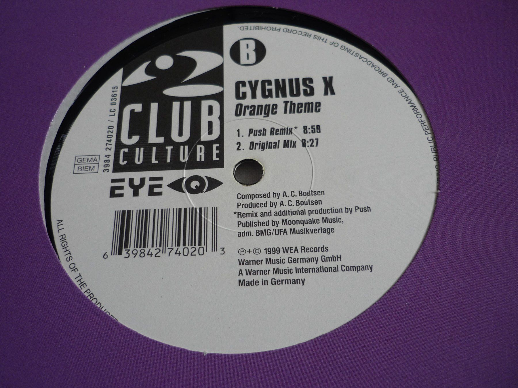 Dischi in vinile: Rare Techno Vinyl - Cygnus x - orange theme - schiller – Usato da Beringen venduto da Flatretriever 1