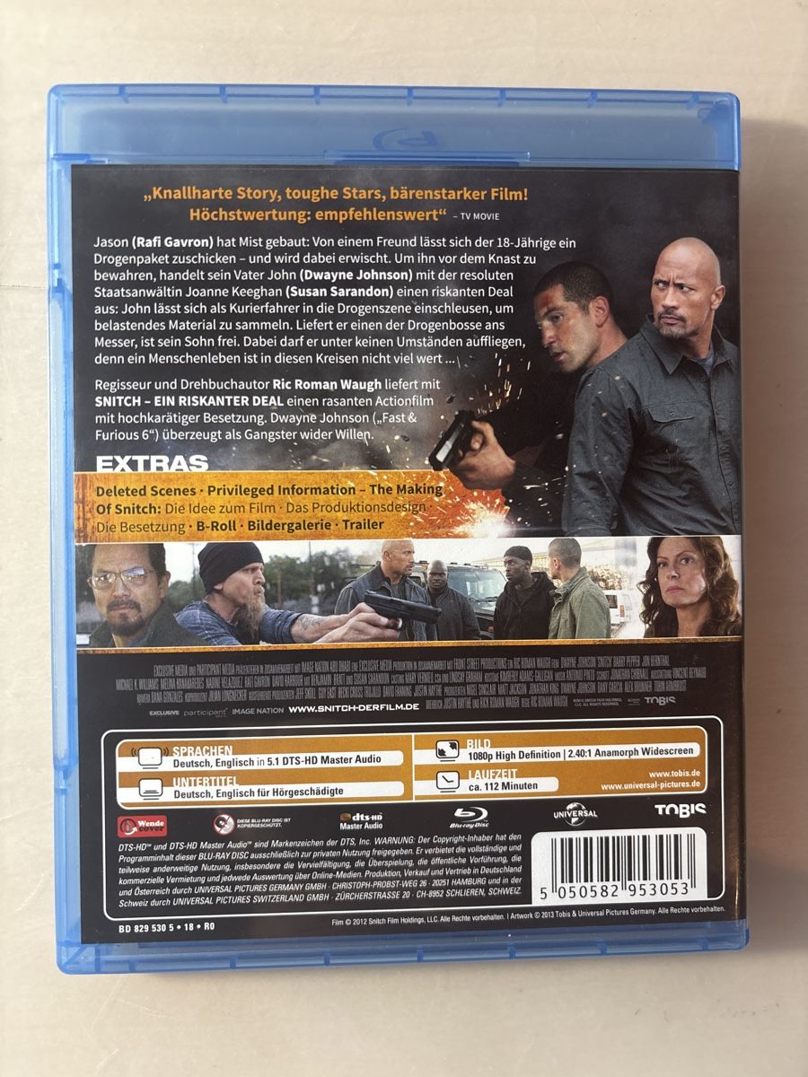 Tutti i DVDs: Snitch - Ein riskanter Deal Blu-ray Dwayne Johnson Action  – Nuovo (secondo la descrizione) da Ruswil venduto da Slivio_ 1