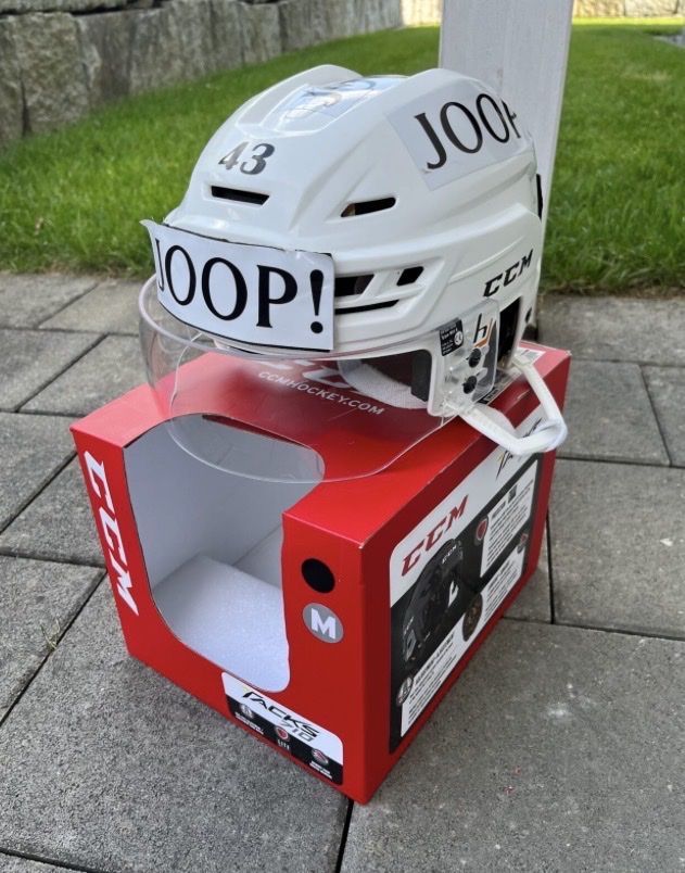 Ccm Caschi: Original EVZ Spielerhelm Jan Kovar #43 – Usato da Kallnach venduto da Chaesi89