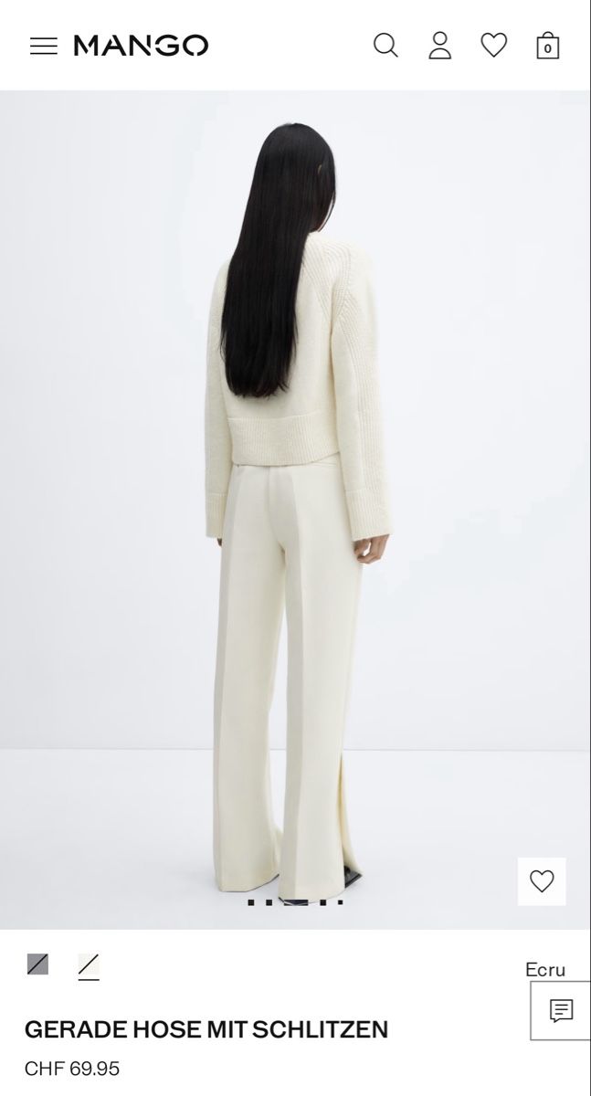 Mango Pantaloni: Mango white pants EU 40 size – Nuovo e nell'imballaggio originale da Biel/Bienne venduto da Clau____dia95 1
